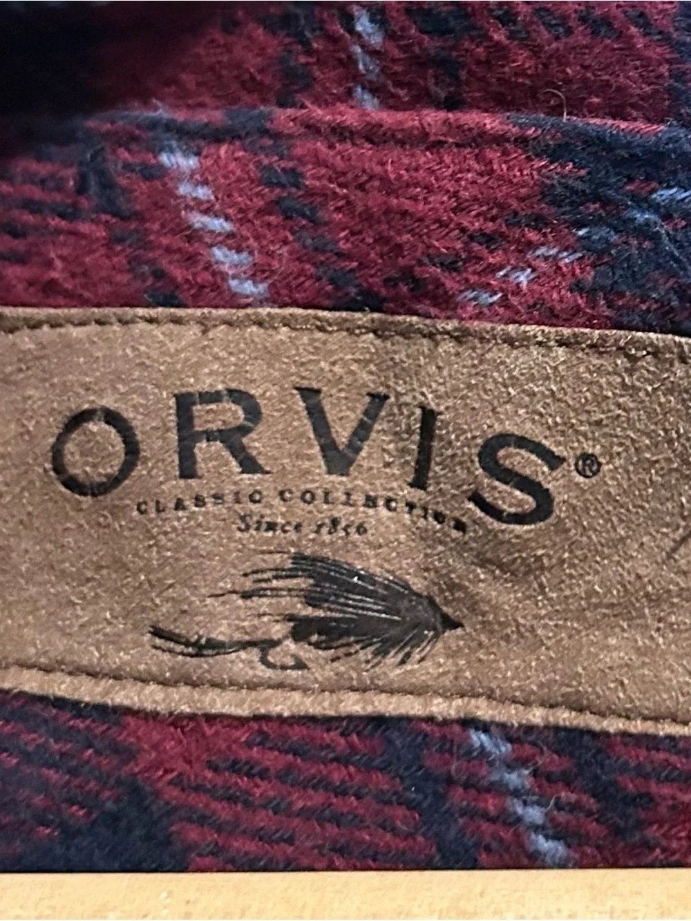Orvis Brushed Cotton Flannel Shirt Shacket Red Navy Plaid Buffalo Size M Pockets